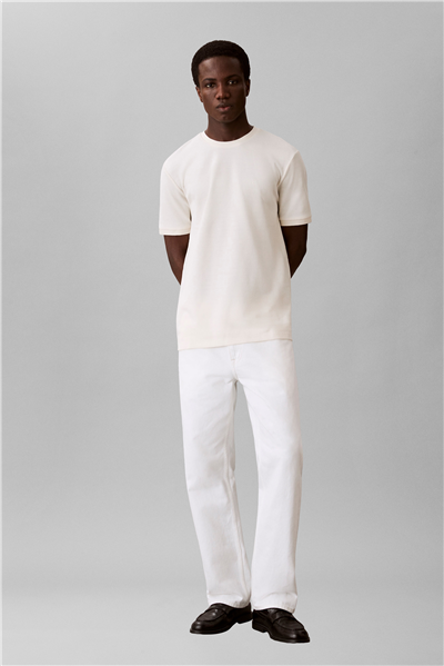 Calvin Klein Ss Tonal Stripe Crew Erkek Bisiklet Yaka T-Shirt