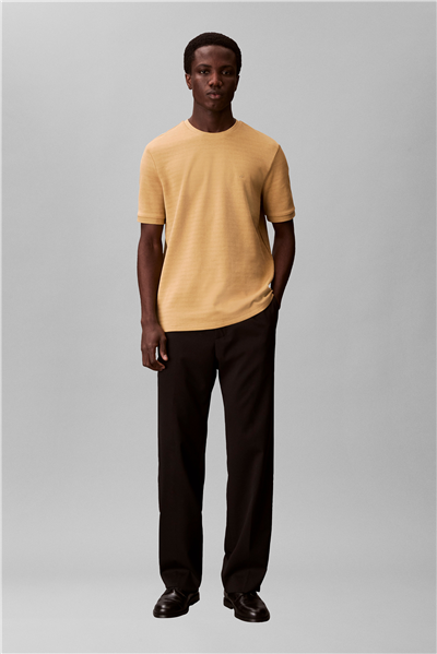 Calvin Klein Ss Tonal Stripe Crew Erkek Bisiklet Yaka T-Shirt