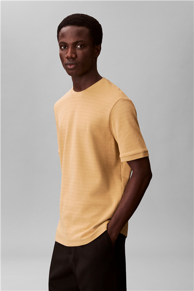 Calvin Klein Ss Tonal Stripe Crew Erkek Bisiklet Yaka T-Shirt