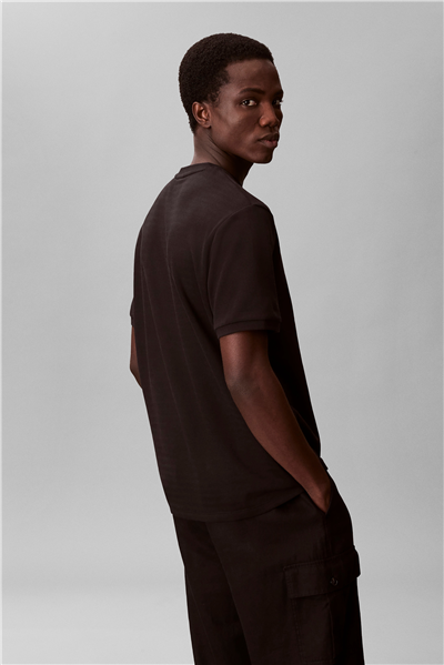 Calvin Klein Ss Tonal Stripe Crew Erkek Bisiklet Yaka T-Shirt