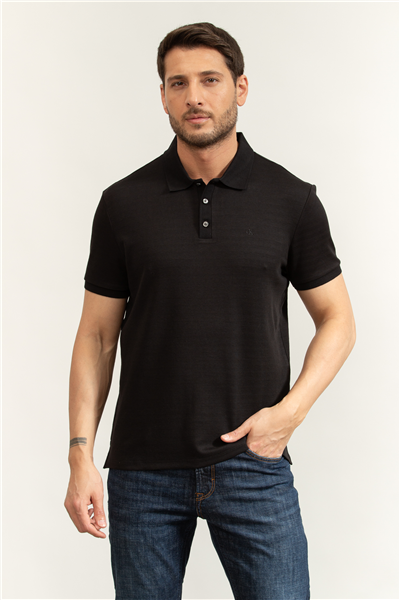 Calvin Klein Ss Tonal Stripe Polo Erkek Polo Yaka T-Shirt