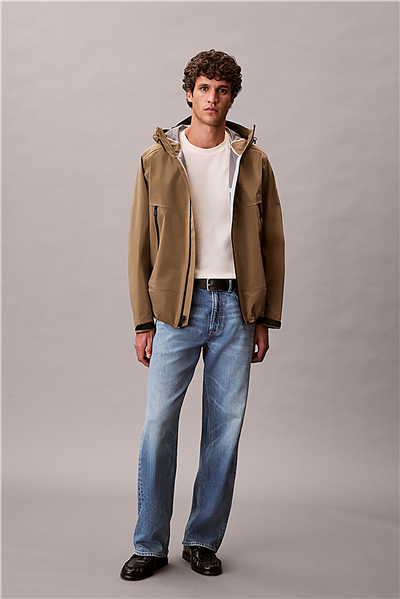 Calvin Klein Ss Waffle Woven Labe Erkek Bisiklet Yaka T-Shirt