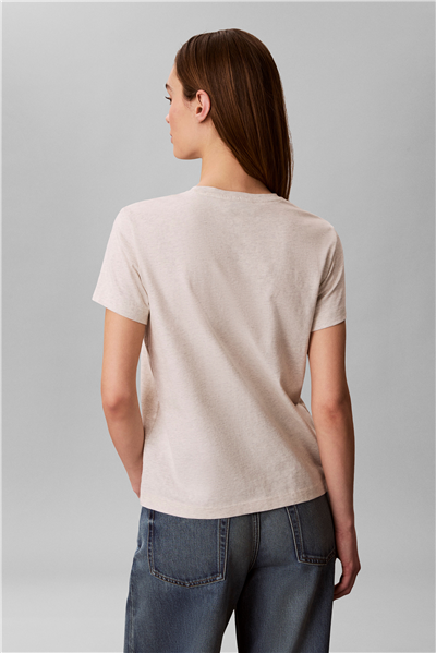 Calvin Klein Ss Woven Label Class Kadın Bisiklet Yaka T-Shirt