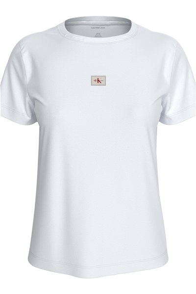 Calvin Klein Ss Woven Label Class Kadın Bisiklet Yaka T-Shirt