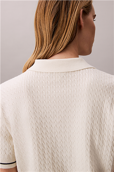 Calvin Klein Ss Woven Label Cropp Kadın Triko