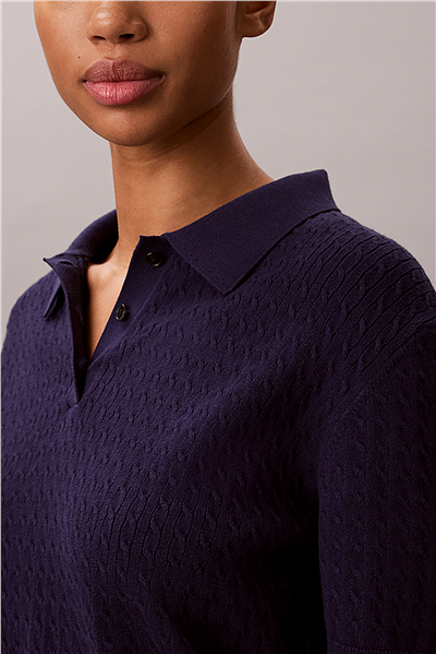 Calvin Klein Ss Woven Label Cropp Kadın Triko