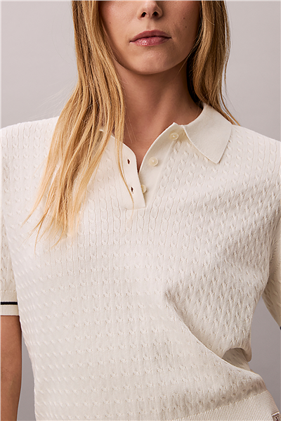 Calvin Klein Ss Woven Label Cropp Kadın Triko