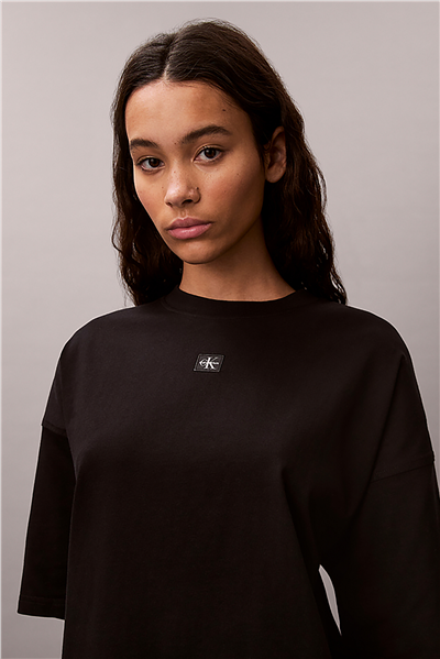 Calvin Klein Ss Woven Label Overs Kadın Elbise