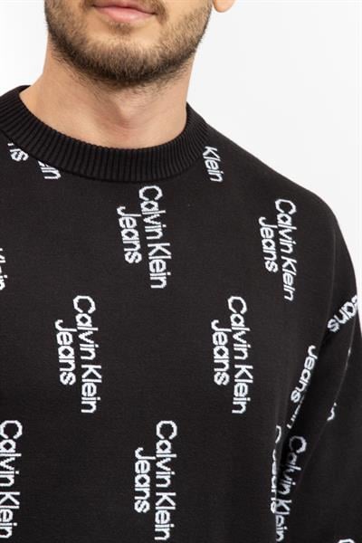 Calvin Klein Stacked Logo Aop Erkek Triko