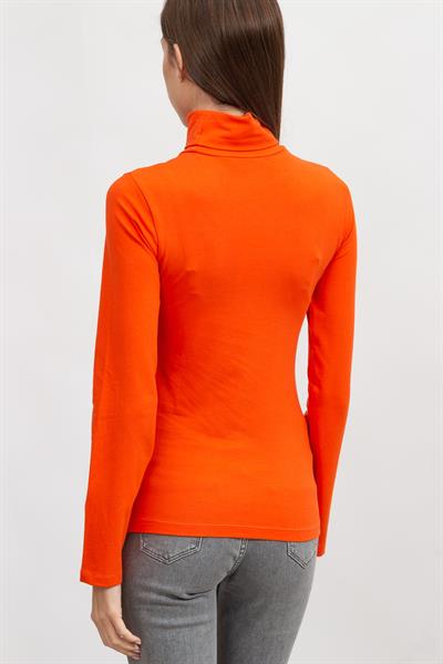 Calvin Klein Stacked Logo Kadın Triko Turuncu