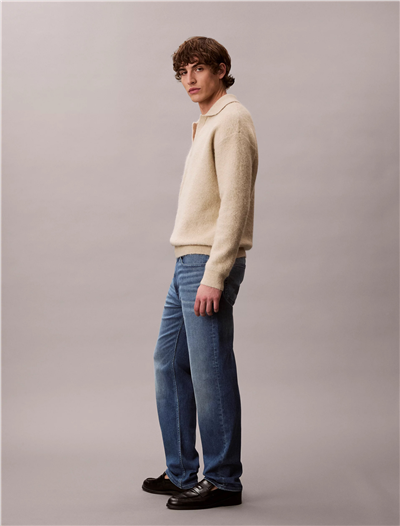 Calvin Klein Standard Straight Embers Jean Erkek Jean Pantolon Mavi