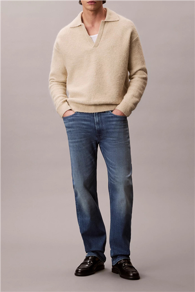 Calvin Klein Standard Straight Embers Jean Erkek Jean Pantolon Mavi