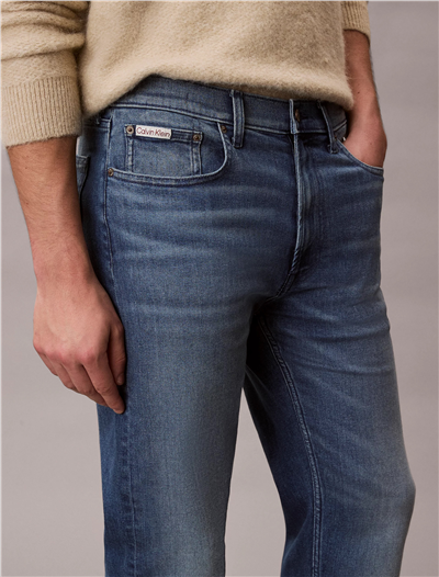 Calvin Klein Standard Straight Embers Jean Erkek Jean Pantolon Mavi