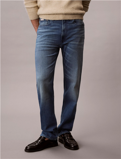 Calvin Klein Standard Straight Embers Jean Erkek Jean Pantolon Mavi
