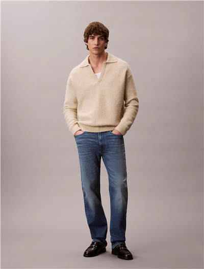 Calvin Klein Standard Straight Embers Jean Erkek Jean Pantolon Mavi