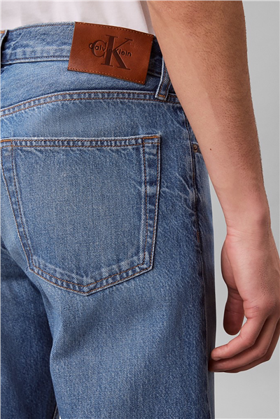 Calvin Klein Standard Strt Barrier Blue Lt Wt Erkek Jean Pantolon