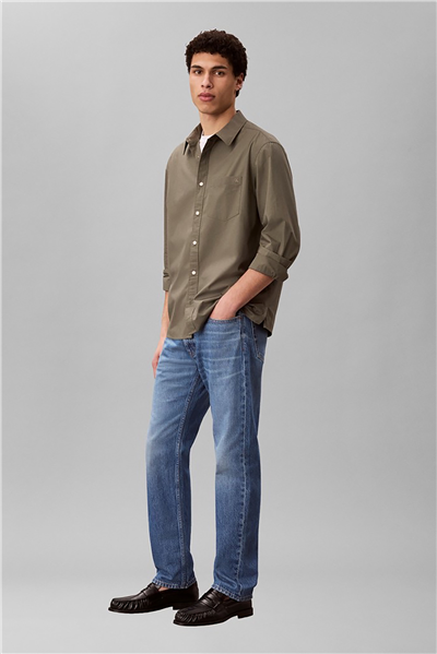 Calvin Klein Standard Strt Barrier Blue Lt Wt Erkek Jean Pantolon