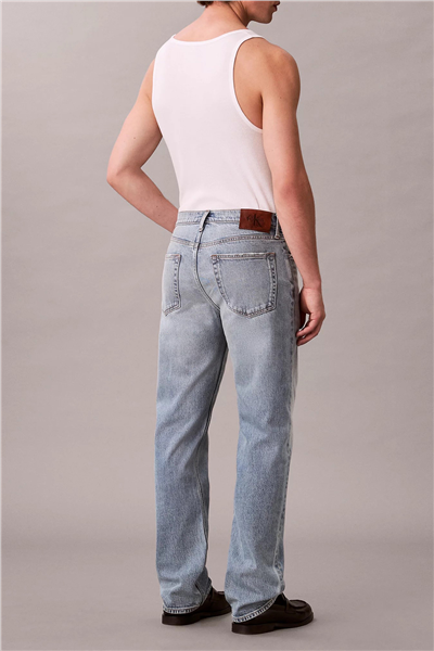 Calvin Klein Stndrd Strght Shiloh Jean Erkek Jean Pantolon Mavi
