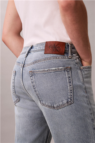 Calvin Klein Stndrd Strght Shiloh Jean Erkek Jean Pantolon Mavi
