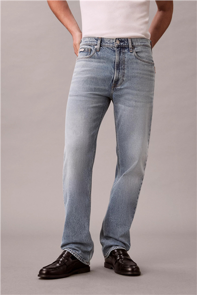 Calvin Klein Stndrd Strght Shiloh Jean Erkek Jean Pantolon Mavi
