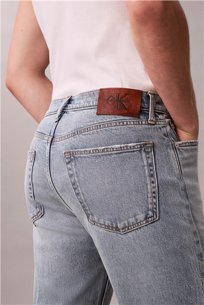 Calvin Klein Stndrd Strght Shiloh Jean Erkek Jean Pantolon Mavi