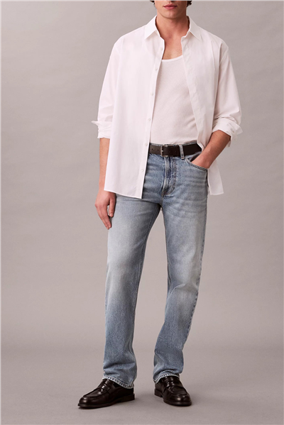 Calvin Klein Stndrd Strght Shiloh Jean Erkek Jean Pantolon Mavi