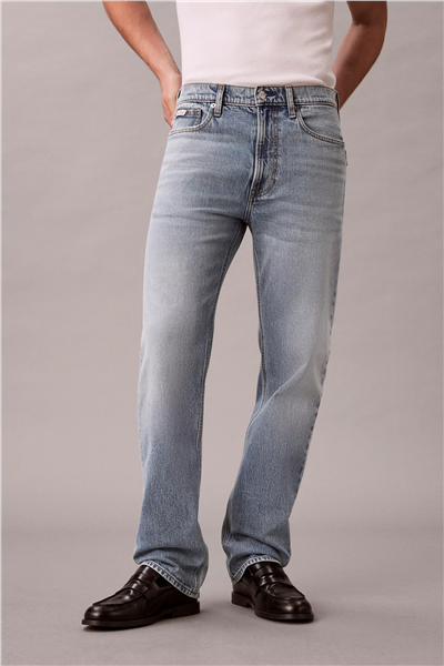 Calvin Klein Stndrd Strght Shiloh Jean Erkek Jean Pantolon Mavi