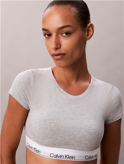 Calvin Klein T-Shirt Bralette Kadın Sütyen Gri