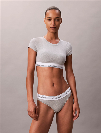 Calvin Klein T-Shirt Bralette Kadın Sütyen Gri