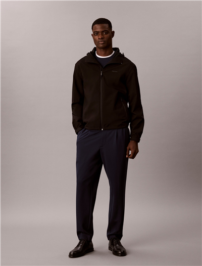 Calvin Klein Tapered Tech Knit Pleated Pant Erkek Pantolon Lacivert