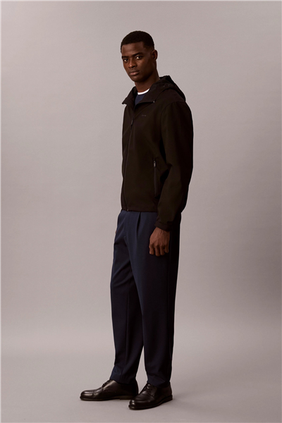 Calvin Klein Tapered Tech Knit Pleated Pant Erkek Pantolon Lacivert