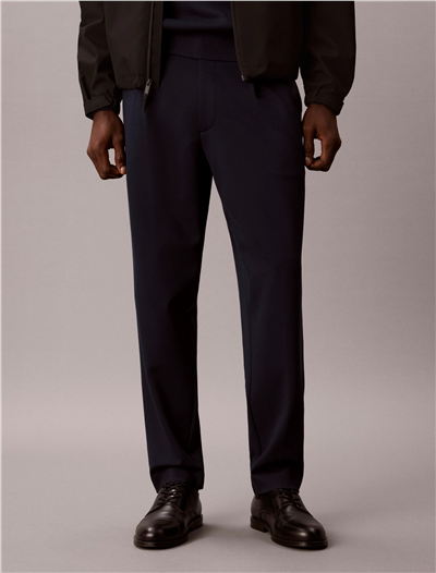Calvin Klein Tapered Tech Knit Pleated Pant Erkek Pantolon Lacivert
