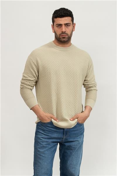 Calvin Klein Texture Crew Neck Erkek Triko