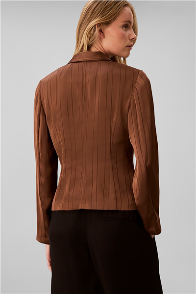 Calvin Klein Textured Stripe Slim Blouse Kadın Gömlek