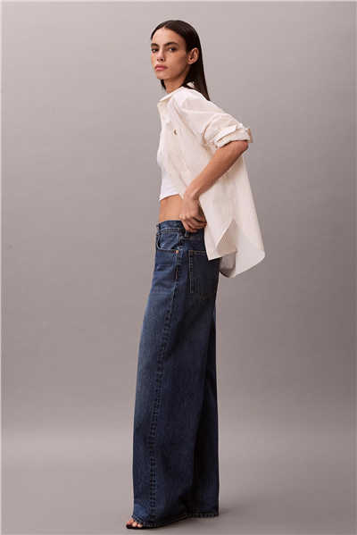 Calvin Klein The Wide Leg indigo Julius Kadın Jean Pantolon Mavi