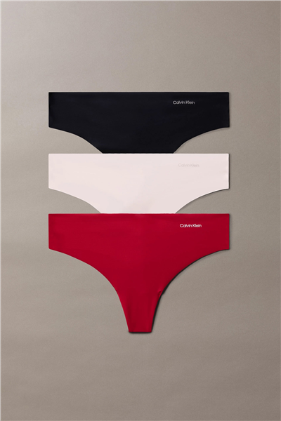 Calvin Klein Thong Kadın 3lü Külot Kırmızı