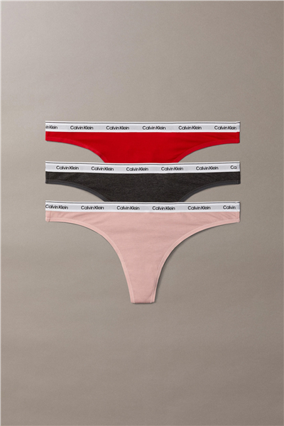 Calvin Klein Thong Kadın 3lü Külot Kırmızı
