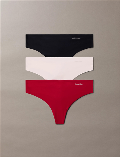 Calvin Klein Thong Kadın 3lü Külot Kırmızı