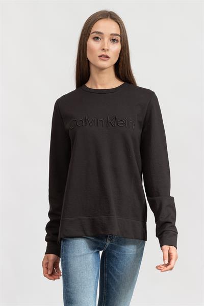 Calvin Klein Tonal Embroidery Kadın Bisiklet Yaka Sweatshirt