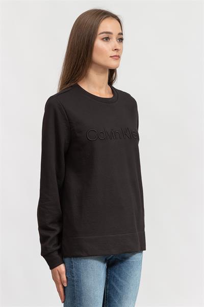 Calvin Klein Tonal Embroidery Kadın Bisiklet Yaka Sweatshirt