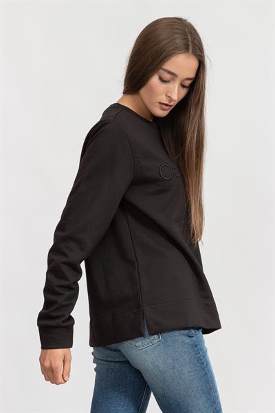 Calvin Klein Tonal Embroidery Kadın Bisiklet Yaka Sweatshirt