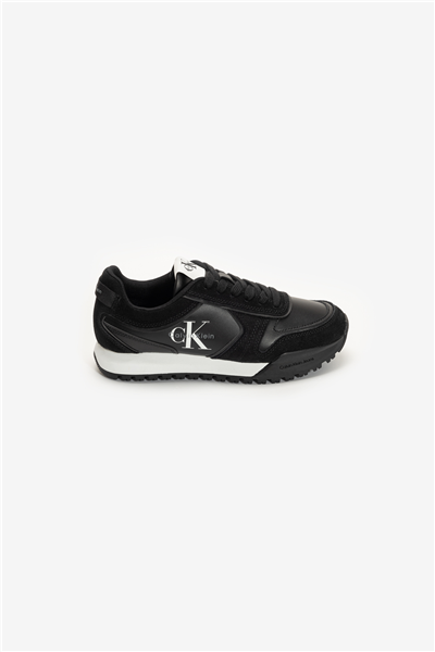 Calvin Klein Toothy Run Laceup Low Lth Mix Erkek Sneaker Siyah
