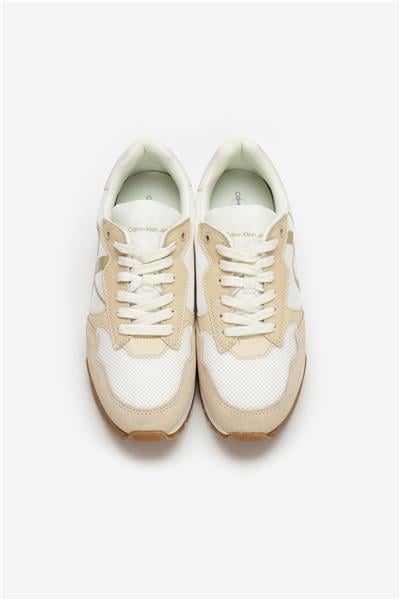Calvin Klein Toothy Runner Bold Mono Erkek Sneaker Bej