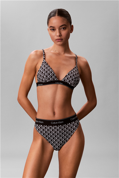 Calvin Klein Triangle Kadın Bikini Üstü Siyah