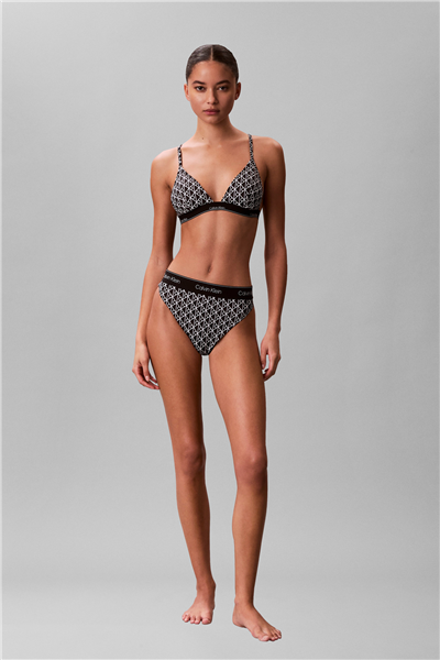 Calvin Klein Triangle Kadın Bikini Üstü Siyah