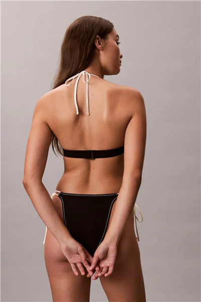 Calvin Klein Triangle Kadın Bikini Üstü Siyah