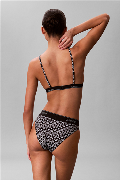 Calvin Klein Triangle Kadın Bikini Üstü Siyah