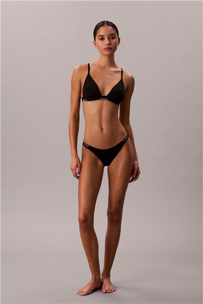 Calvin Klein Triangle Kadın Bikini Üstü Siyah