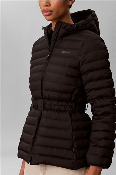 Calvin Klein Ulw Belted Puffer Jacket Kadın Şişme Mont Siyah