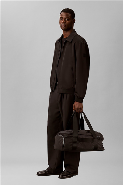 Calvin Klein Utility Emblem Aop Duffle Erkek Spor Çantası Siyah